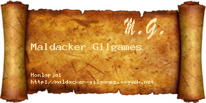 Maldacker Gilgames névjegykártya